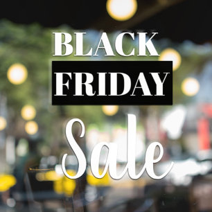 Modern Store Window Black Friday Sale Window Cling