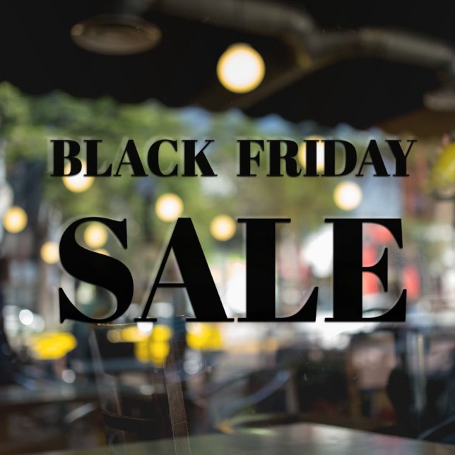 Modern Store Window Black Friday Sale Window Cling (Creator Uploaded)
