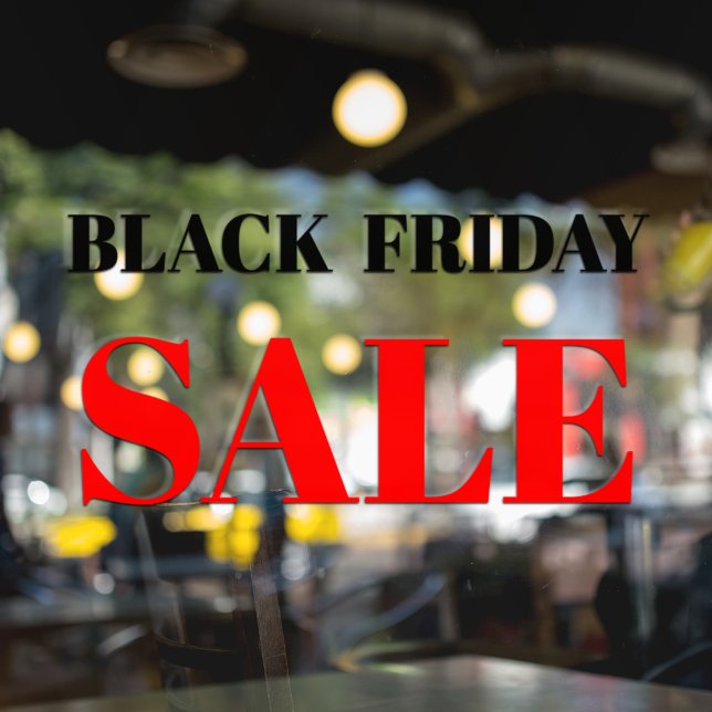 Modern Store Window Black Friday Sale Window Cling (Creator Uploaded)