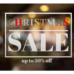 Modern Store Window Christmas Sale