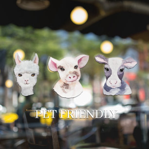 Modern Store Window Pet Friendly Fun Window Cling