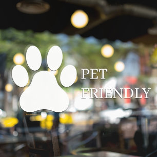 Modern Store Window Pet Friendly Window Cling