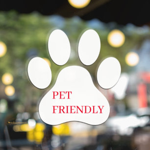 Modern Store Window Pet Friendly Window Cling