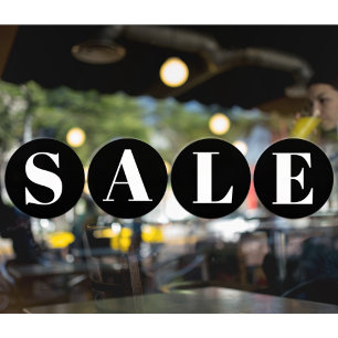 Modern Store Window Sale Black Window Cling
