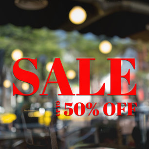 Modern Store Window Sale Off Window Cling