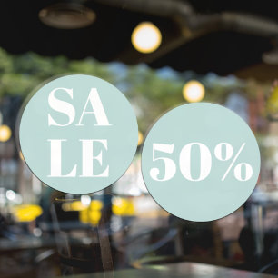 Modern Store Window Sale Pastel Mint