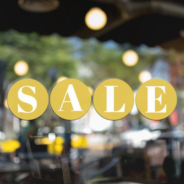 Modern Store Window Sale Yellow Window Cling (Creator Uploaded)