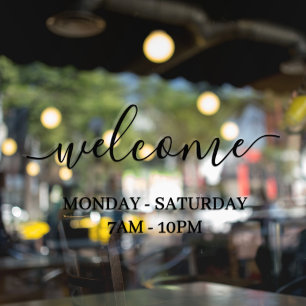 Modern Store Window Welcome