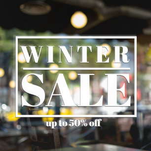 Modern Store Window Winter Sale