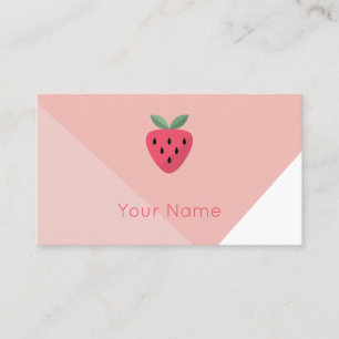 Modern Strawberry Standard Design Business Card