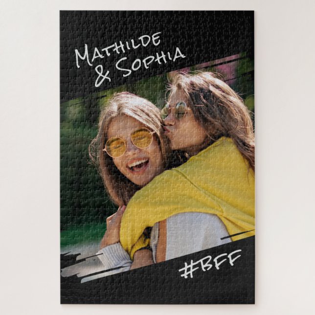  Modern Street Art Add Your Photo BBF Best Friends Jigsaw Puzzle (Vertical)