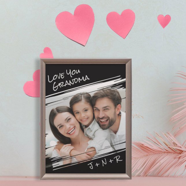  Modern Street Art Add Your Photo Love You Grandma Poster (Creator Uploaded)