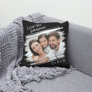  Modern Street Art Add Your Photo Love You Grandpa Cushion