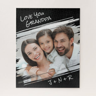  Modern Street Art Add Your Photo Love You Grandpa Jigsaw Puzzle