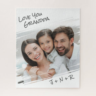  Modern Street Art Add Your Photo Love You Grandpa Jigsaw Puzzle