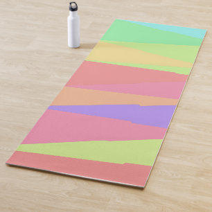 Modern Stripe Colourful Rainbow triangle pattern  Yoga Mat
