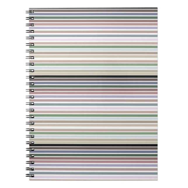 Modern Stripe Design Notebook (Front)
