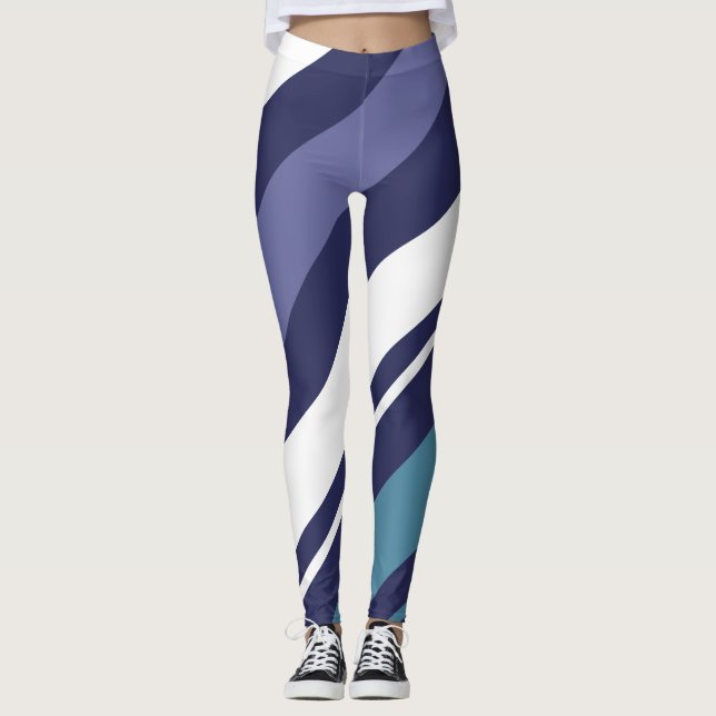 Modern Stripe Diagonal Leggings (Front)