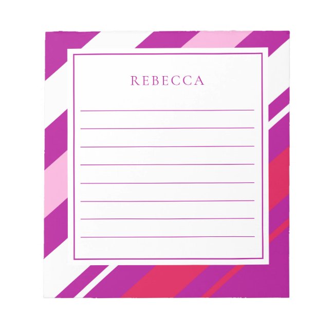 Modern Stripe Diagonal Notepad (Front)