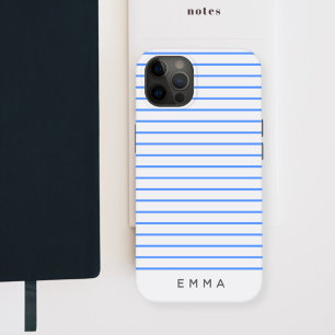 Modern Stripe   Nautical Blue Striking Scandi iPhone 13 Case