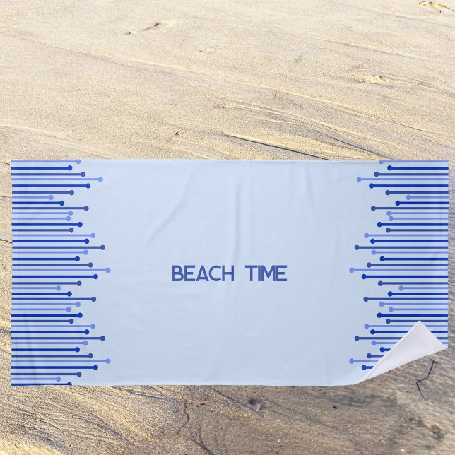 Modern stripe pattern on pale blue  beach towel (Creator Uploaded)