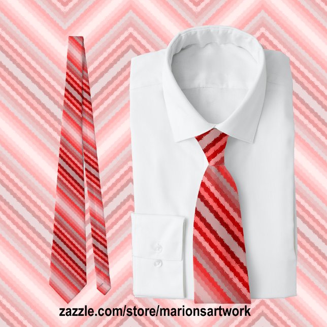 Modern striped design in various shades of red tie (Creator Uploaded)