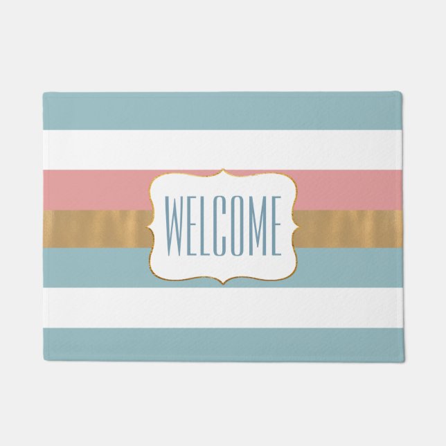 Modern Striped Door Mat (Front)
