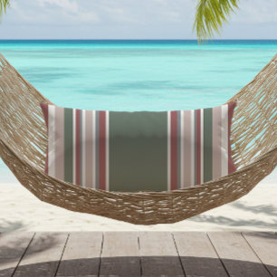 Modern Striped Dusty Rose Sage Green Grey Lumbar Cushion