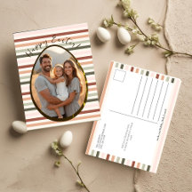 Modern Striped Easte with Egg Photo