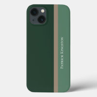 Modern Striped Green & Khaki Brown Colour Block
