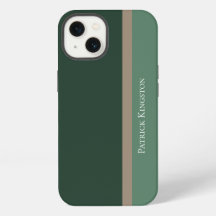 Modern Striped Green & Khaki Brown Colour Block