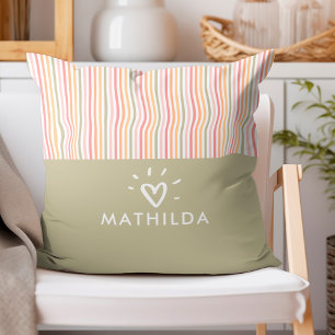 Modern striped kids room cushion