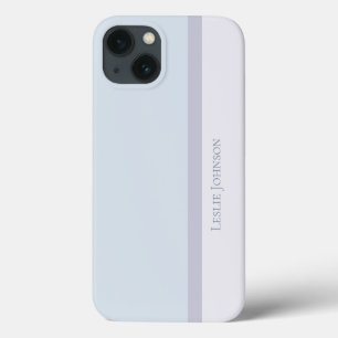 Modern Striped, Muted Blue & Purple Colour Block iPhone 13 Case