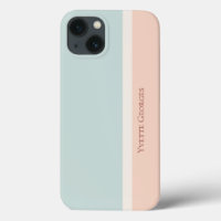 Modern Striped Pastels, Blue & Peach Colour Block