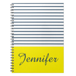 Modern striped pattern notebook