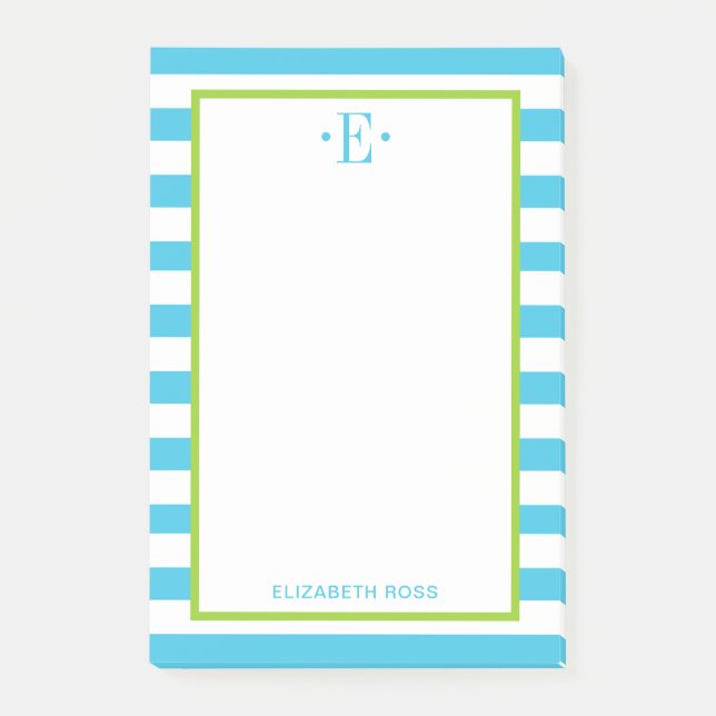 Modern Striped Post-it Notes (Front)