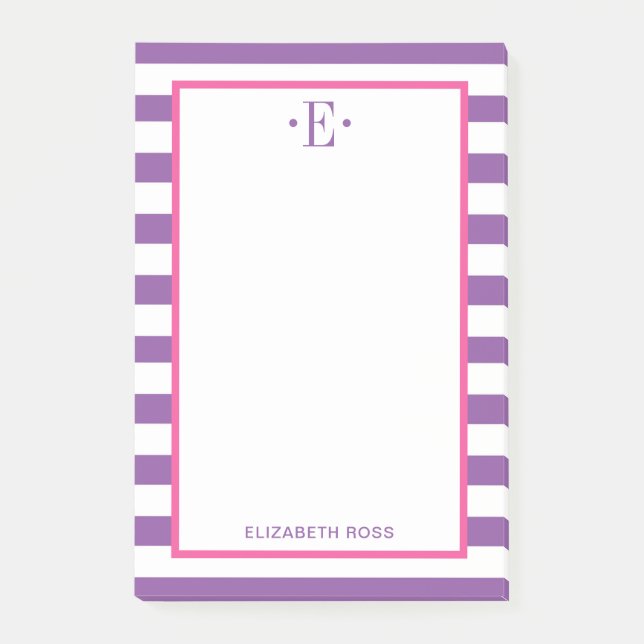 Modern Striped Post-it Notes (Front)