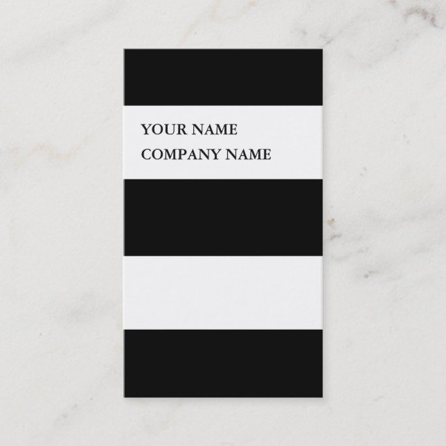 Modern Striped Professional Bold DJ Hip Business Card (Front)