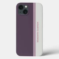 Modern Striped Purple & Grey Colour Block
