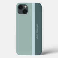 Modern Striped Teal Green & Baby Blue