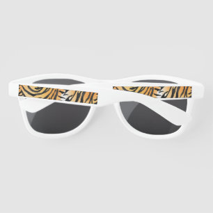 Modern Striped tiger skins Print big cats feline a Sunglasses