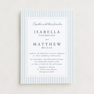 Modern Striped Wedding Invitation Geometric Frame