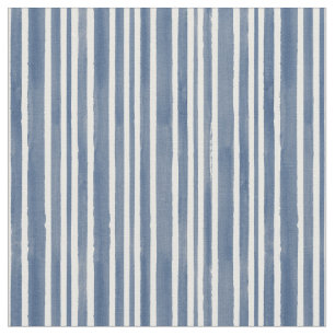 Modern stripes Blue and white l Cute colour Fabric