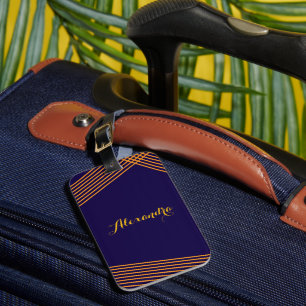 Modern Stripes Custom Luggage Tag