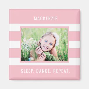 Modern Stripes Editable Colour Custom Photo Magnet