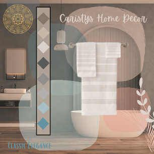 Modern Stripes Linen and Buttercream Bath Towel Set
