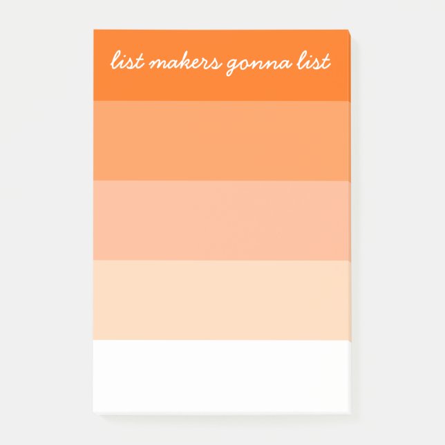 Modern Stripes List Makers Post-it Notes (Front)