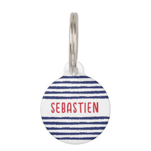 MODERN STRIPES (NAVY) PET TAG