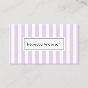 Modern stripes pastel purple pattern business card