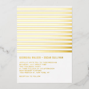 Modern Stripes Pattern Minimalist Wedding